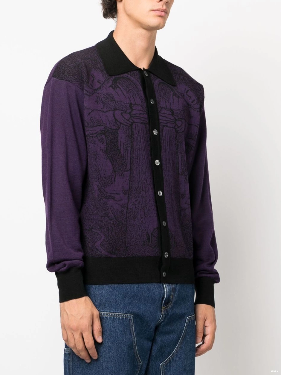 Cheap pattern Women cardigan Alanui intarsia-knit 0420